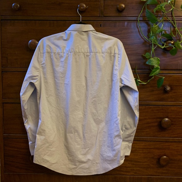 Alfani slim fit mens dress shirt, smoke blue color - Picture 9 of 12